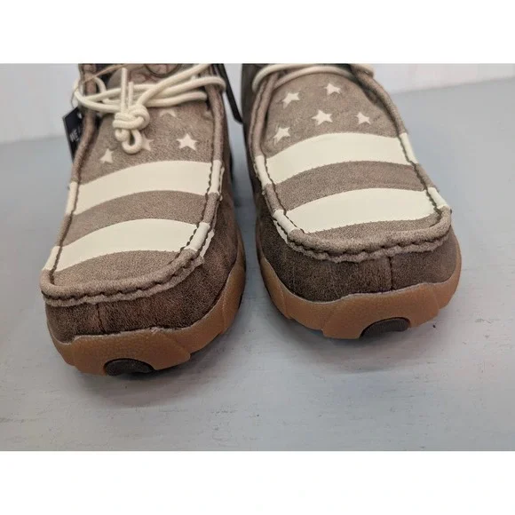Twisted‎ X Shoes Driving Moc Moccasin Mens Sz 10M USA Flag  display picture 2